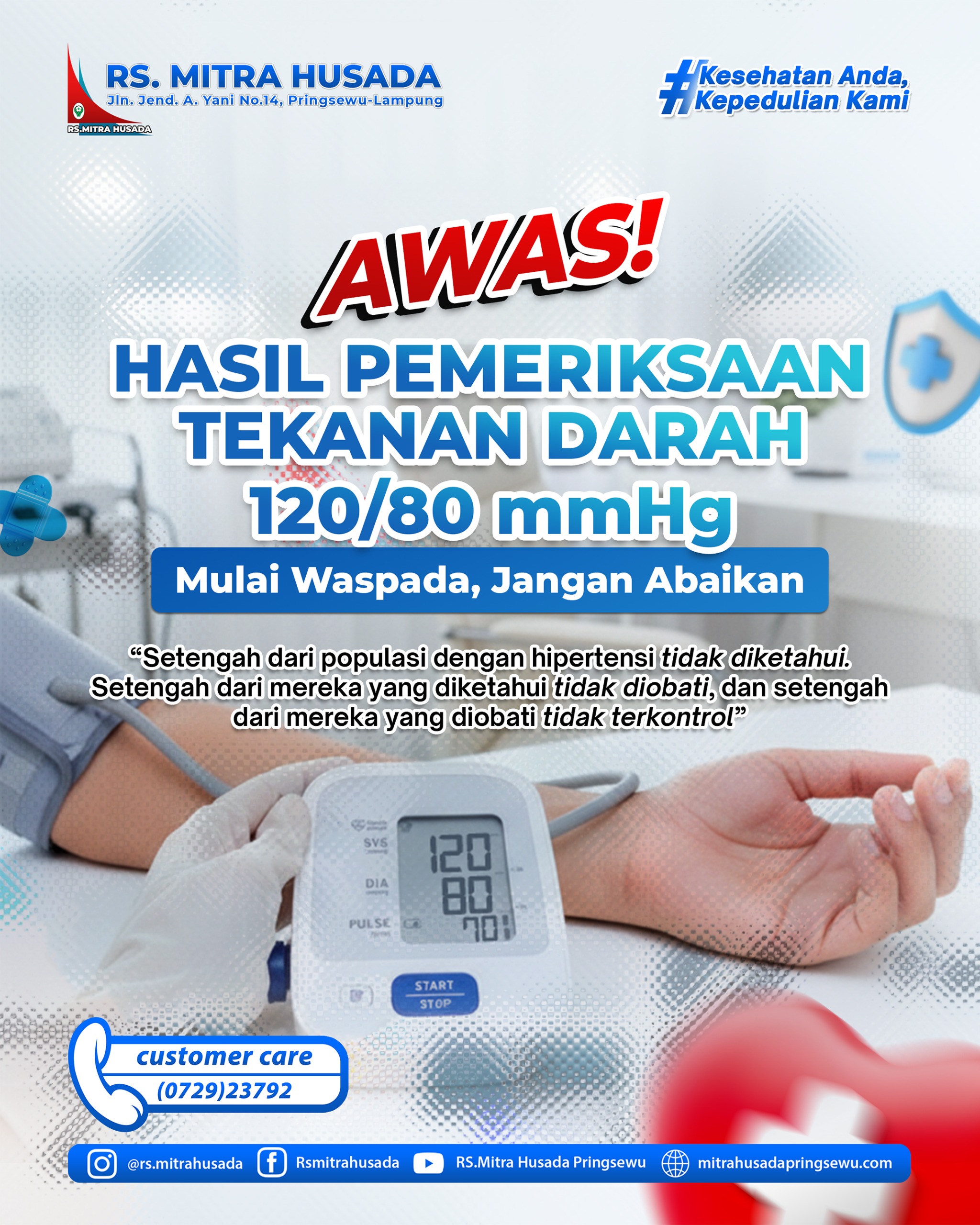TEKANAN DARAH 120/80, WASPADA!