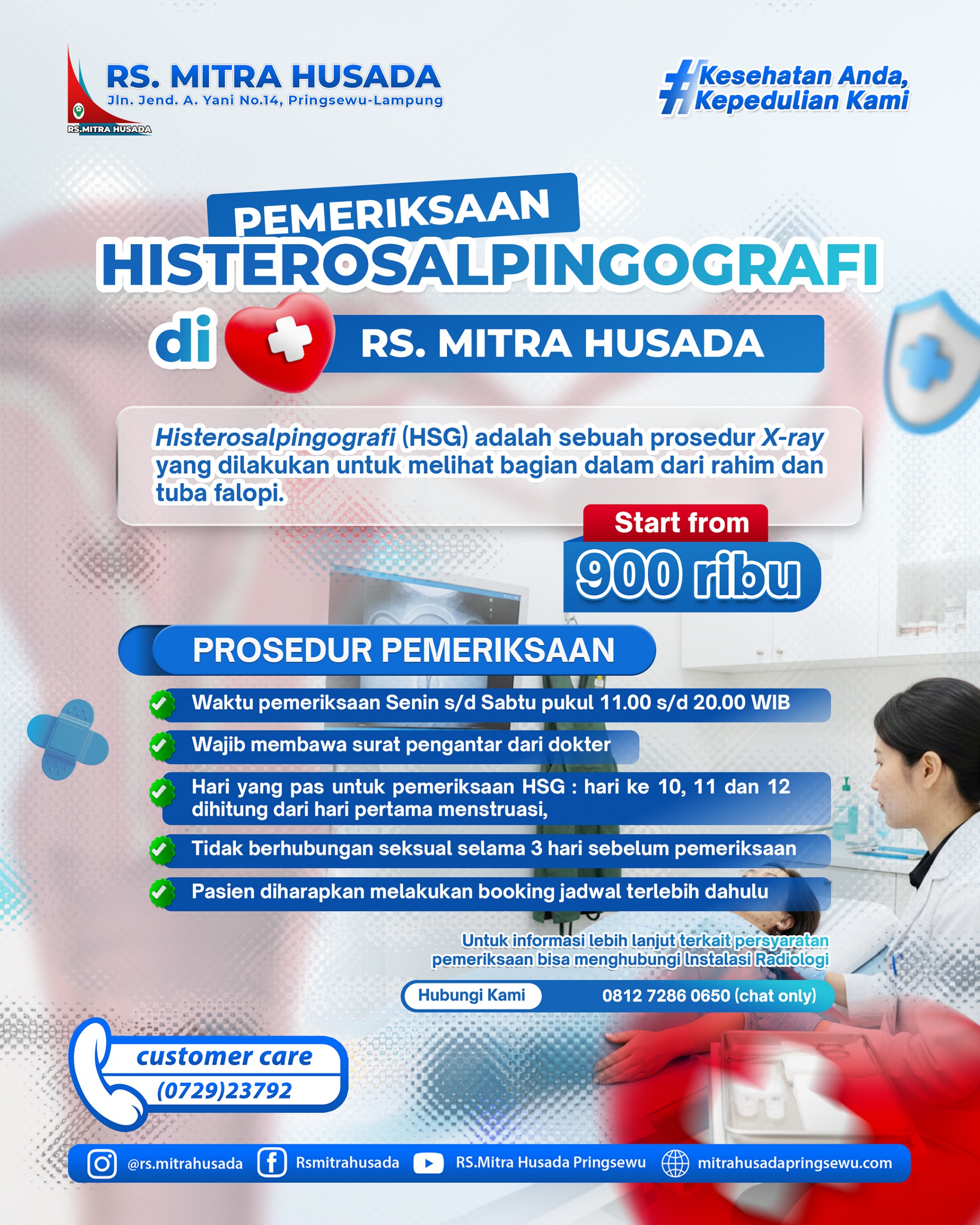 PEMERIKSAAN HSG (Histerosalpingografi)