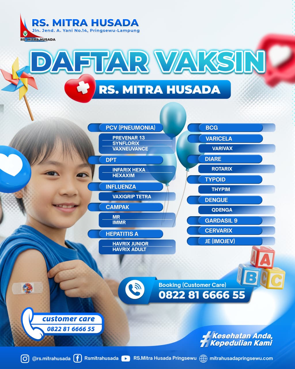 DAFTAR VAKSIN RS. MITRA HUSADA