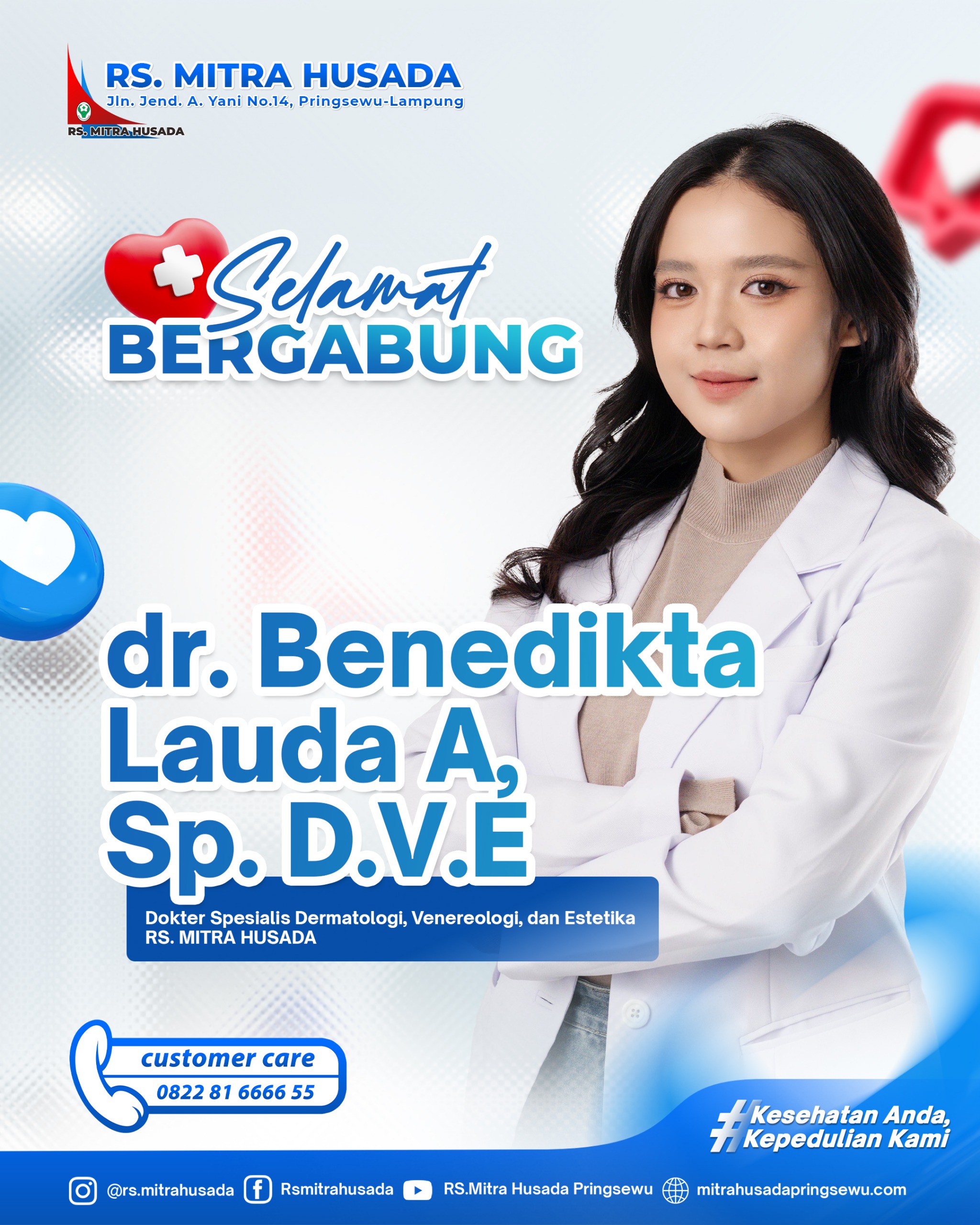 Selamat Bergabung dr. Benedikta Lauda A, Sp.D.V.E