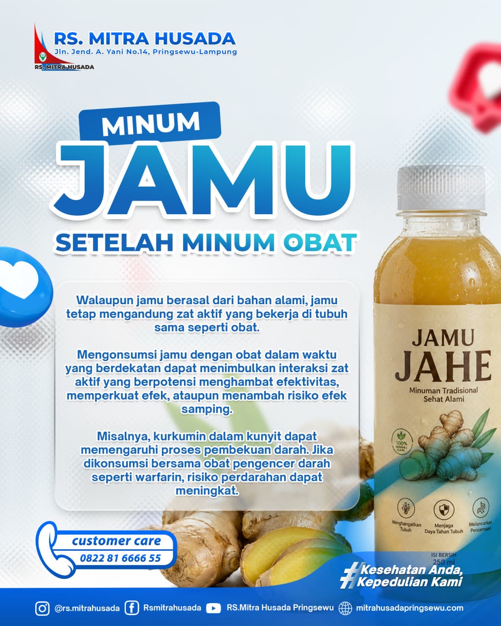 MINUM JAMU SETELAH MINUM OBAT?